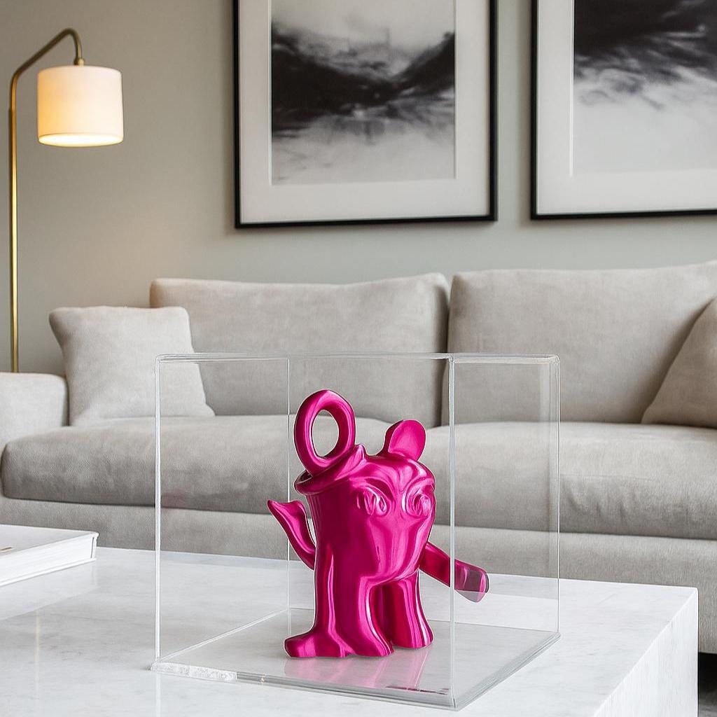 Limited Edition Cherry Blossom Pop Art Sculpture: Modern Collectible TubeFace™