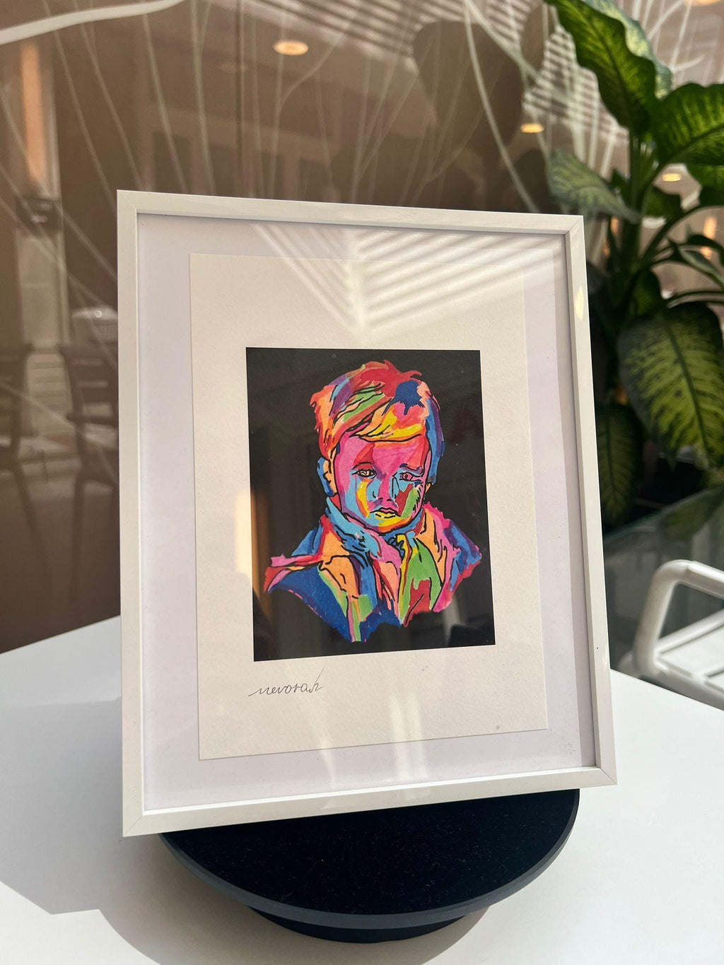 Crying child Portrait Pop Art – Colorful Framed Modern Wall Print