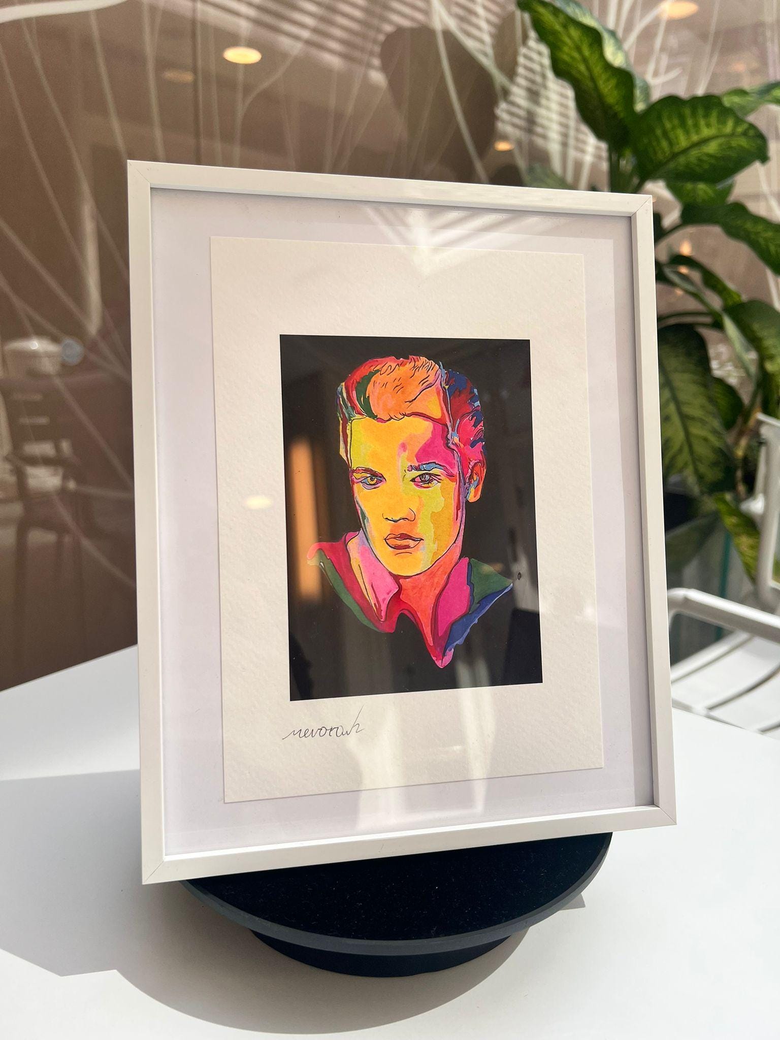 Elvis Presley Pop Art Portrait – Colorful Framed Wall Print